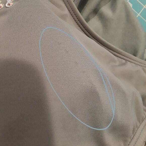 BEBE One Piece Swimsuit Fatigue Green Bathing Suit Size XL Beach Swimwear Summer - Picture 8 of 8